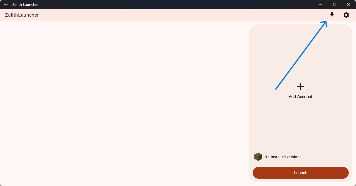 Main UI to Download Page
